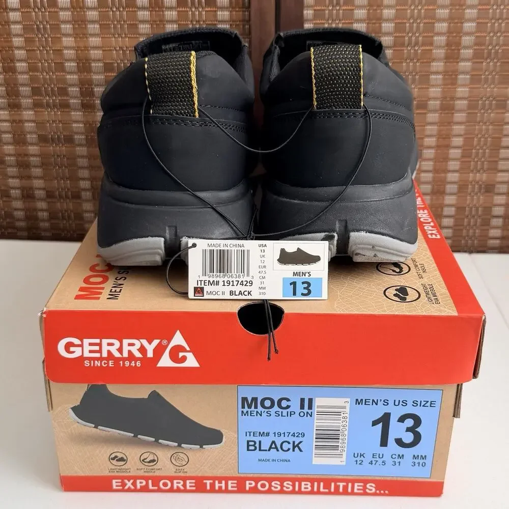 ⁠Gerry MOC II Mens Size 13 Black Slip On Shoes Athleisure Comfort Mocs